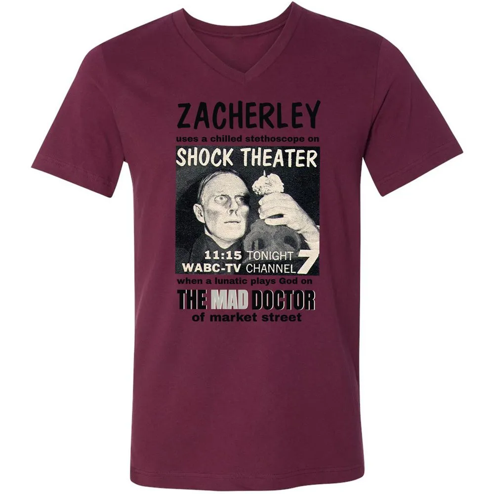 Unisex V-Neck T-Shirt - N63WRNDZ - Maroon - 6