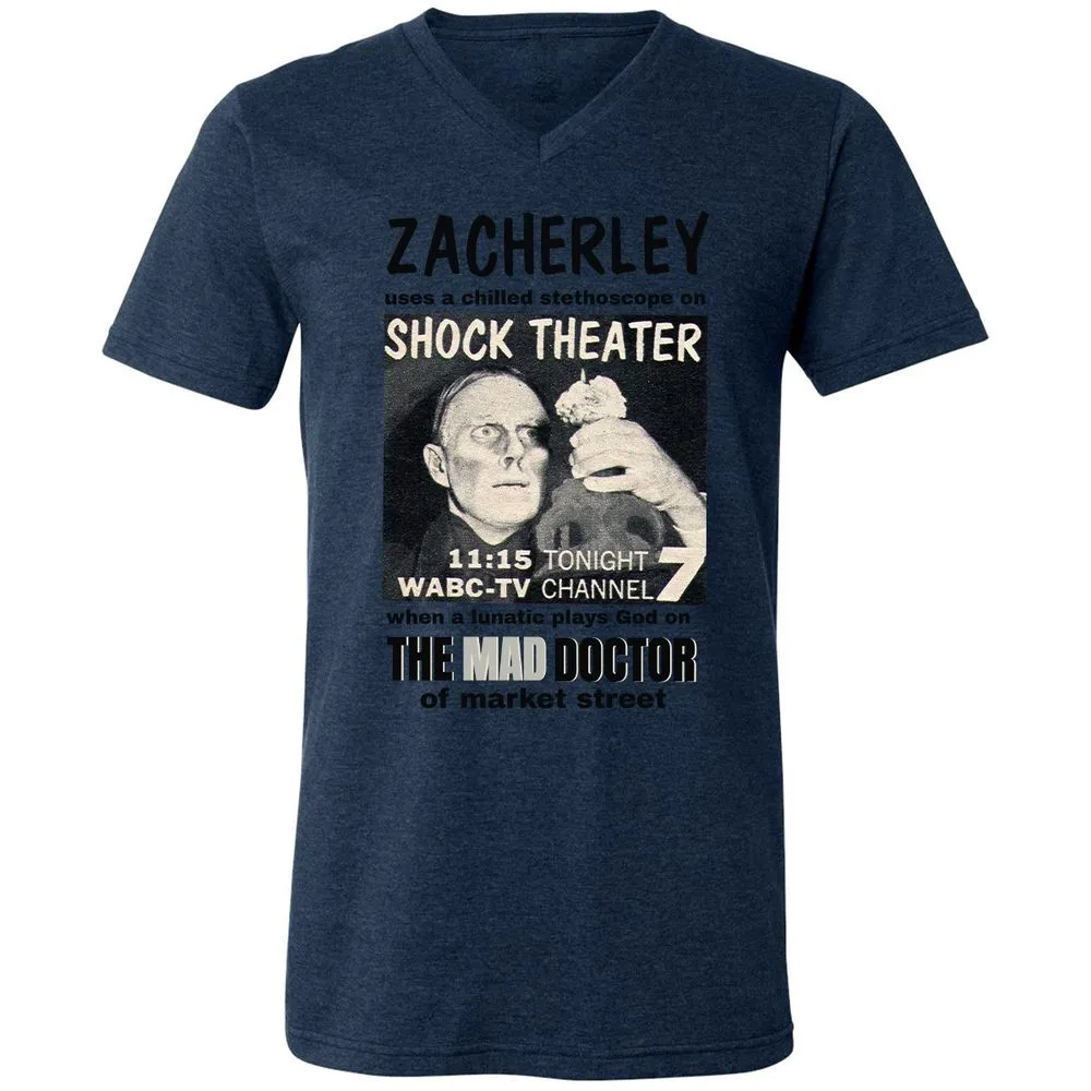 Unisex V-Neck T-Shirt - N63WRNDZ - Heather Navy - 15