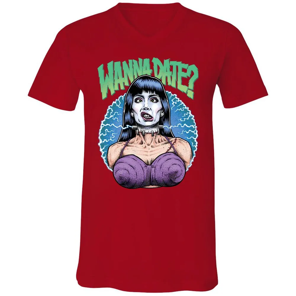 Unisex V-Neck T-Shirt - EXBFK38C - Red - 3