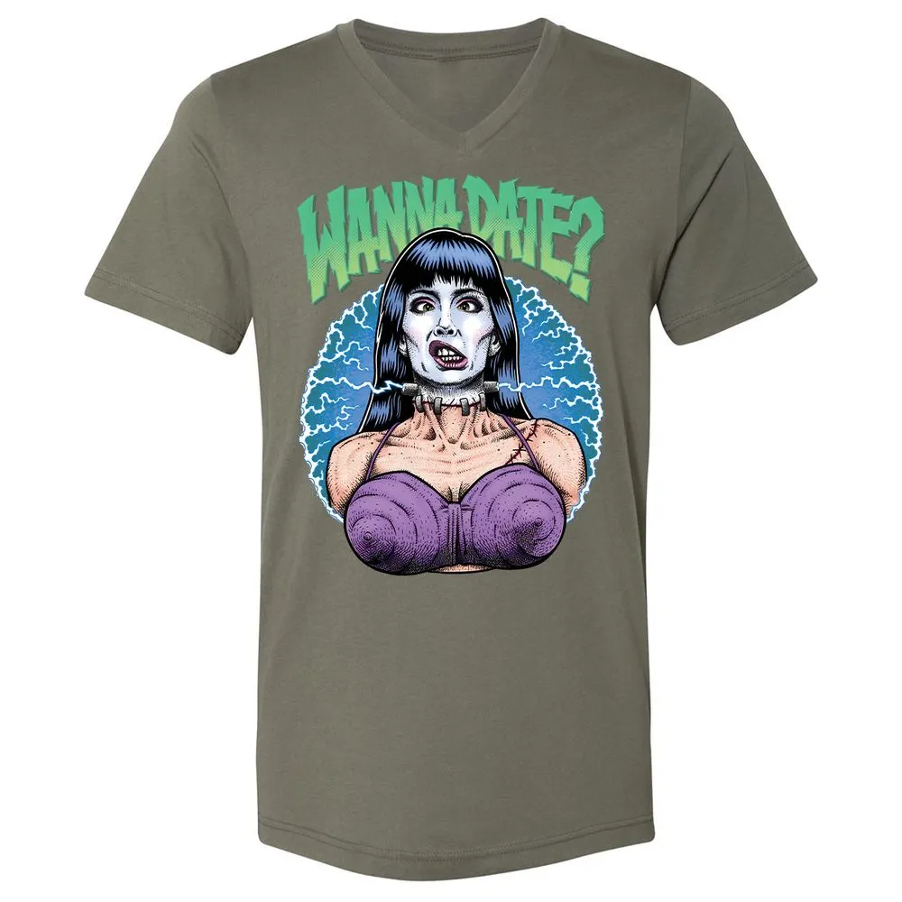 Unisex V-Neck T-Shirt - EXBFK38C - Military Green - 10