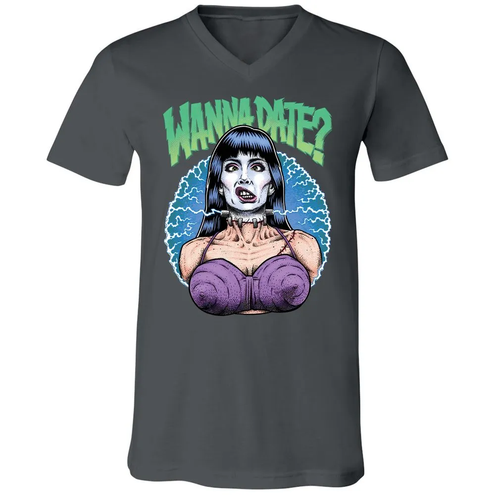 Unisex V-Neck T-Shirt - EXBFK38C - Asphalt - 12
