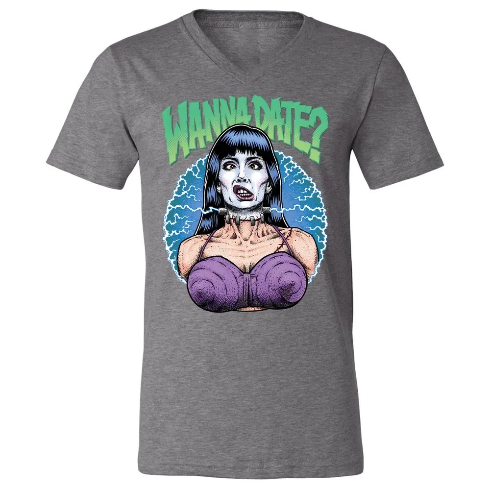 Unisex V-Neck T-Shirt - EXBFK38C - Deep Heather - 13