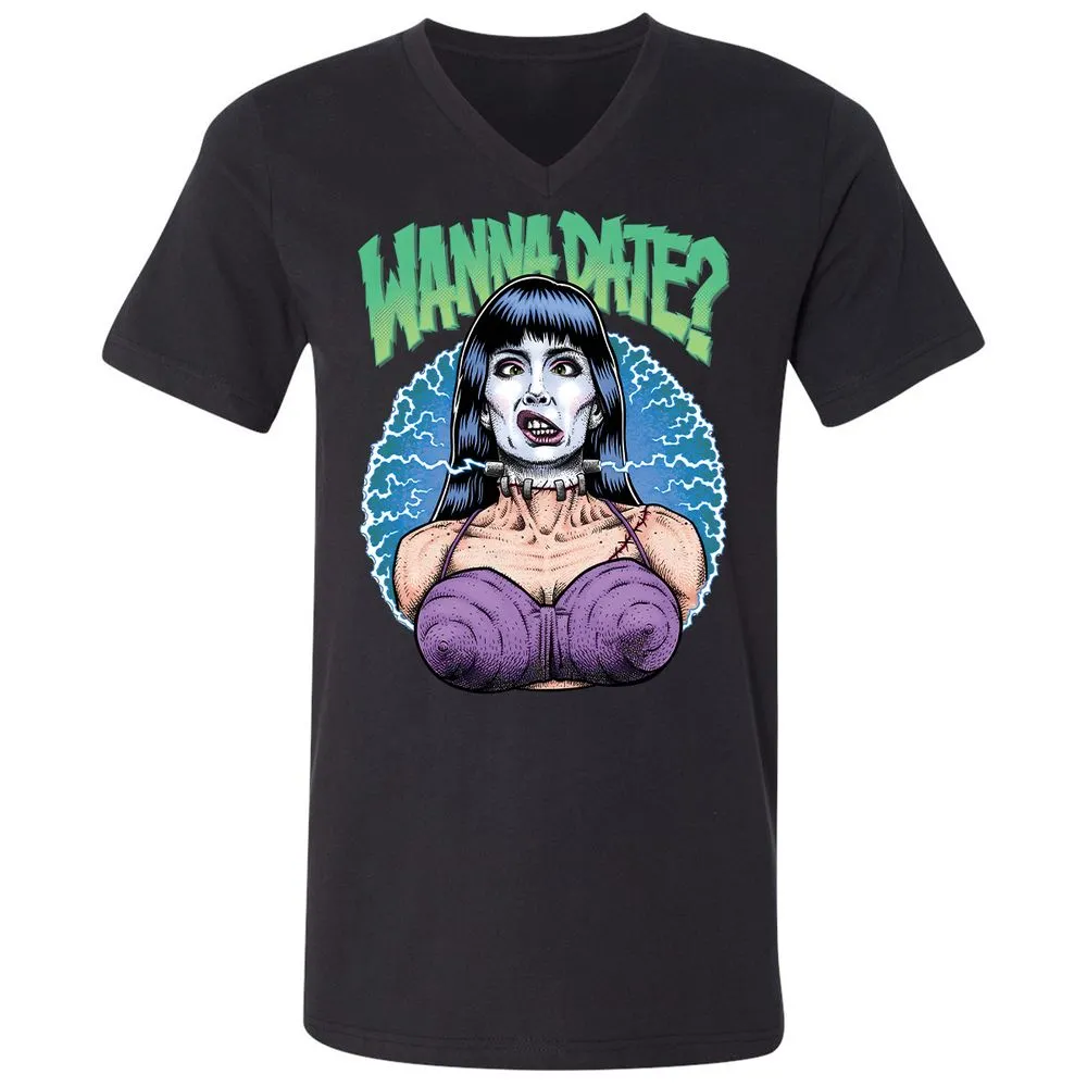 Unisex V-Neck T-Shirt - EXBFK38C - Black - 16