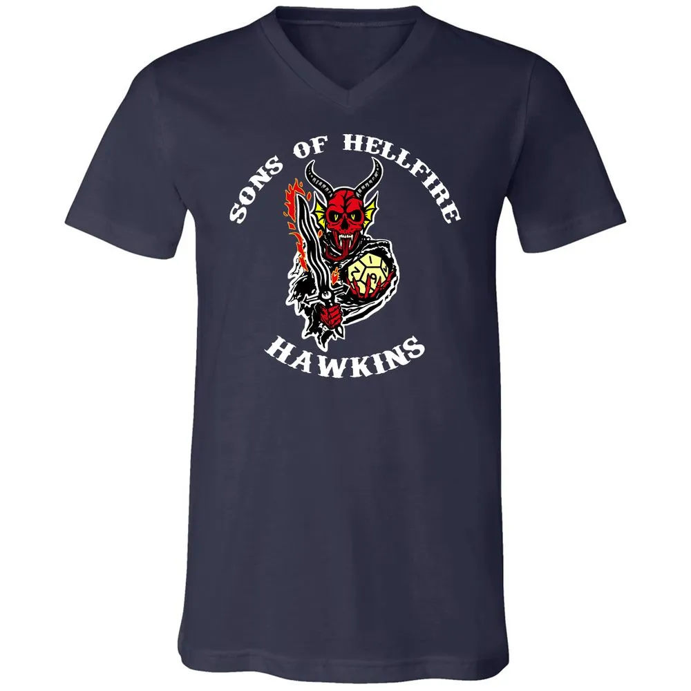 Unisex V-Neck T-Shirt - 4WN6QSTW - Navy - 2