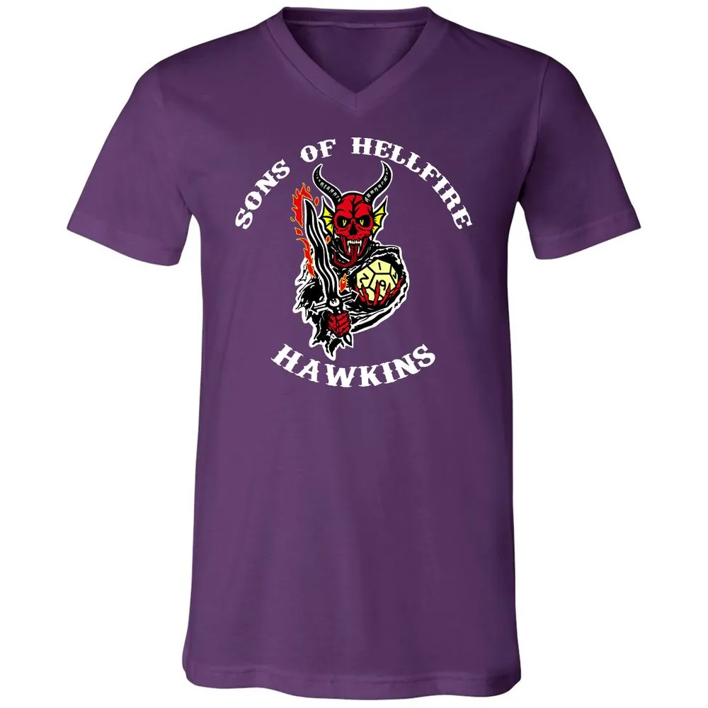 Unisex V-Neck T-Shirt - 4WN6QSTW - Team Purple - 9