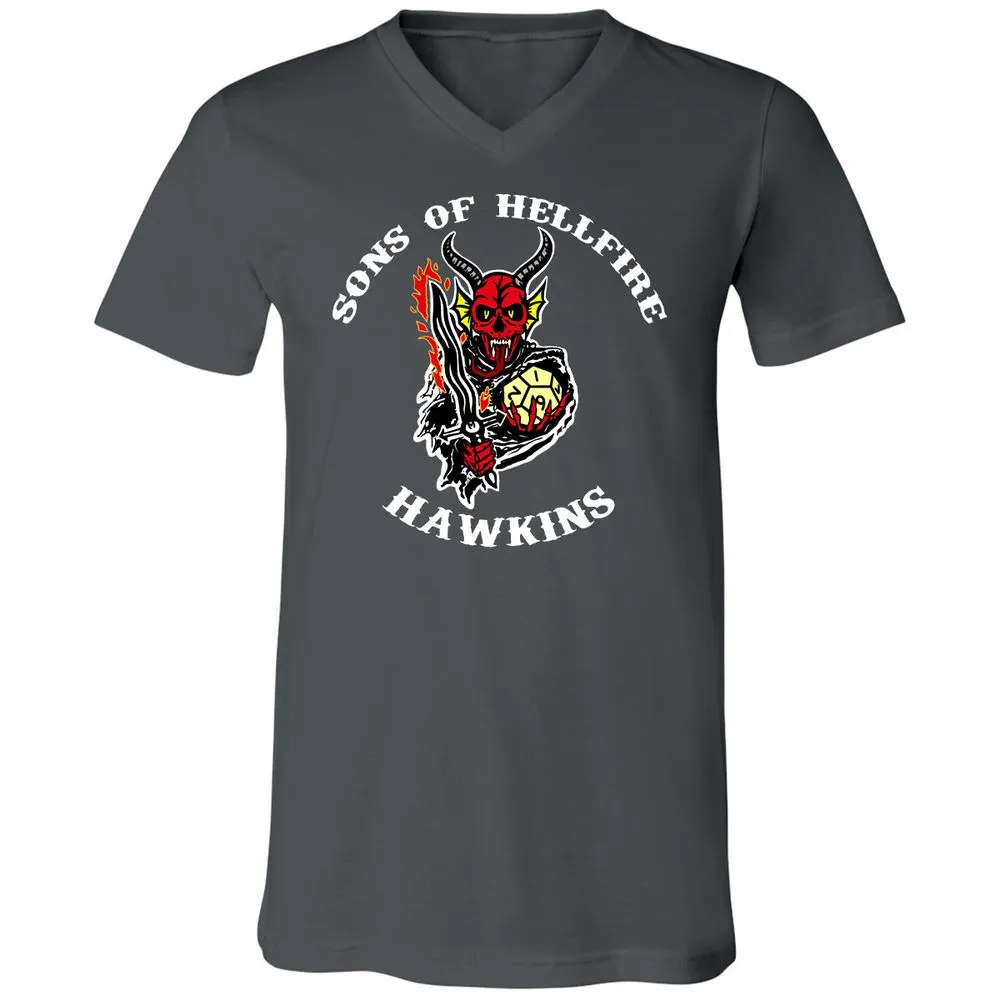 Unisex V-Neck T-Shirt - 4WN6QSTW - Asphalt - 12