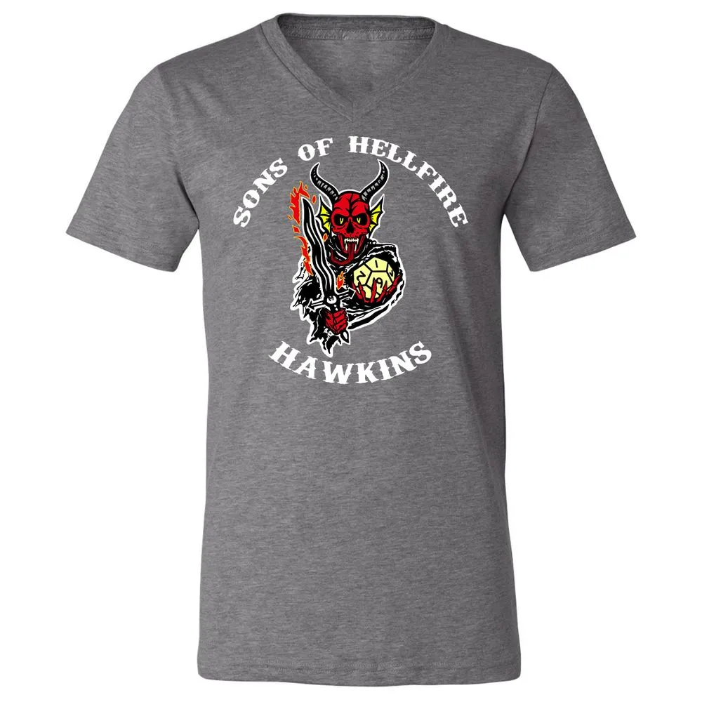 Unisex V-Neck T-Shirt - 4WN6QSTW - Deep Heather - 13