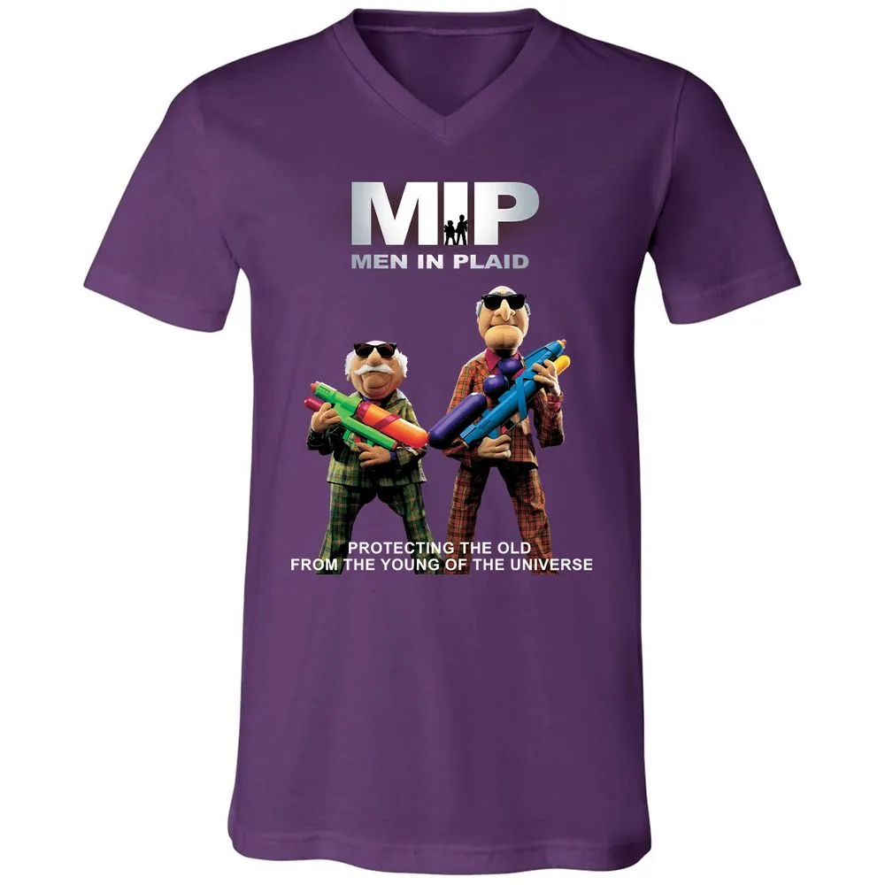 Unisex V-Neck T-Shirt - B7CTGD7T - Team Purple - 9