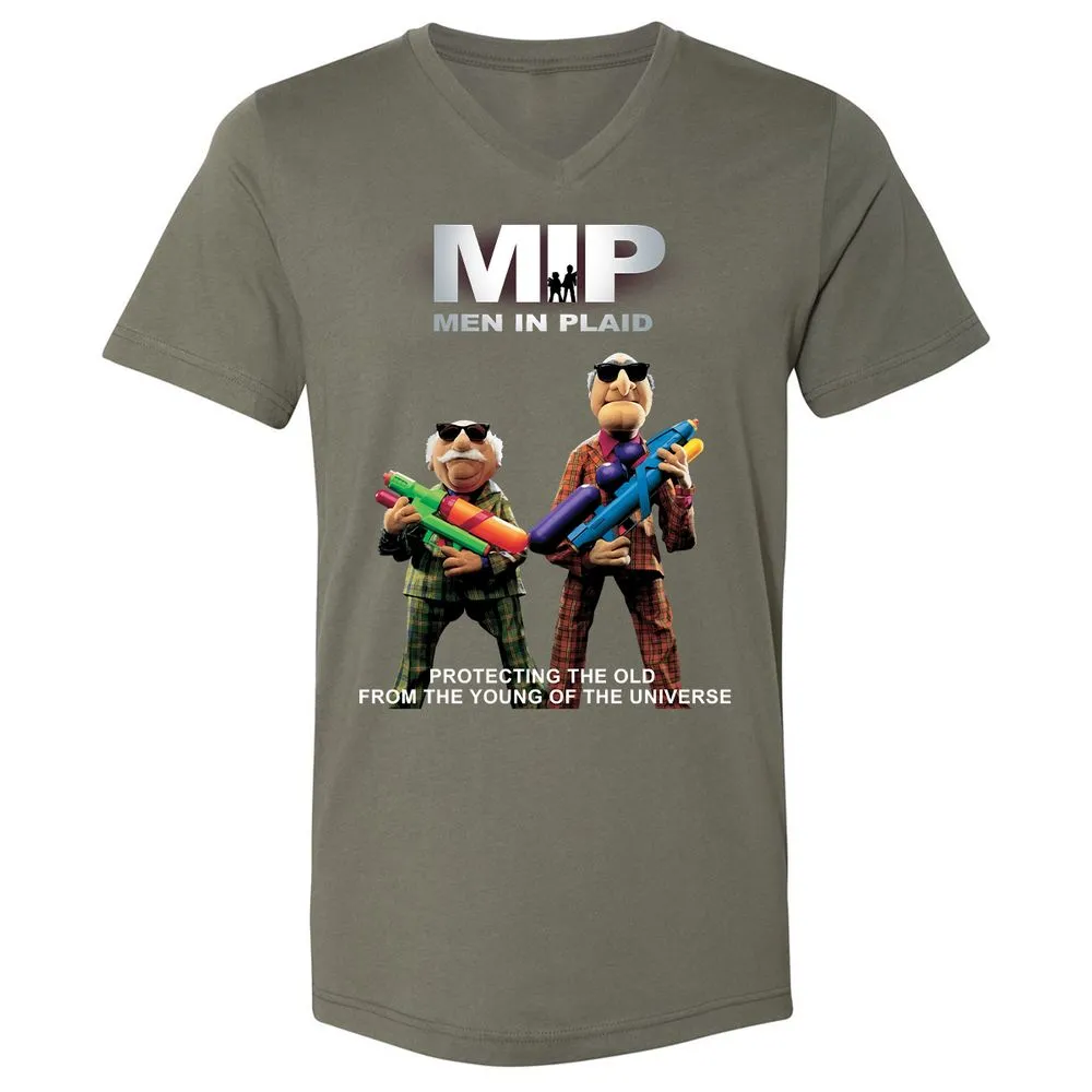 Unisex V-Neck T-Shirt - B7CTGD7T - Military Green - 10
