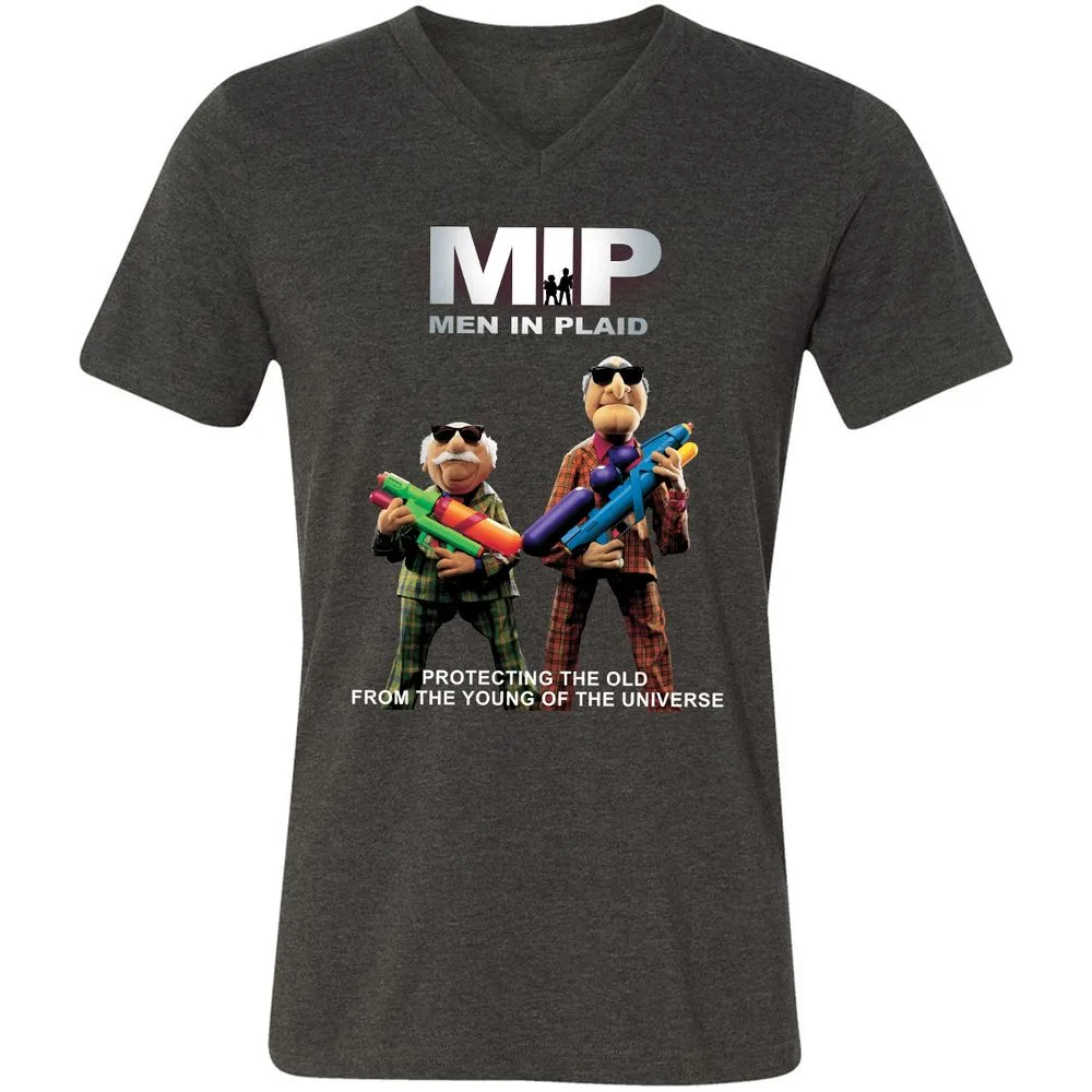 Unisex V-Neck T-Shirt - B7CTGD7T - Dark Grey Heather - 8