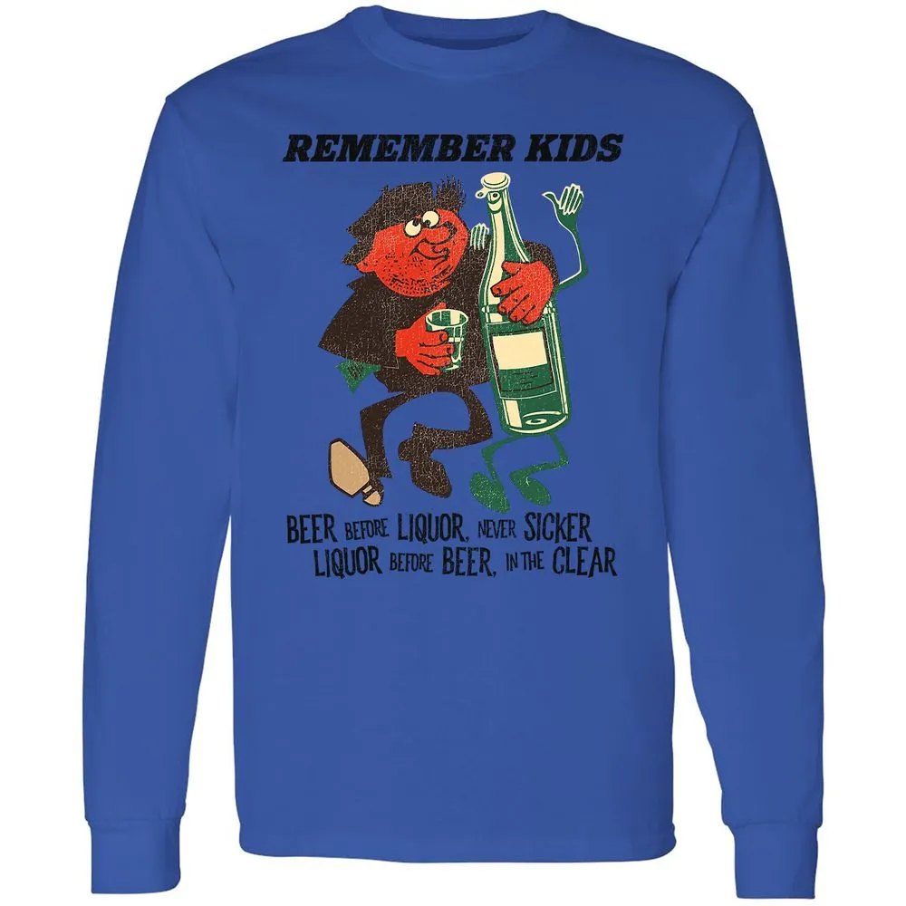 Long Sleeve T-Shirt - BL7VNV9Z - Royal - 4