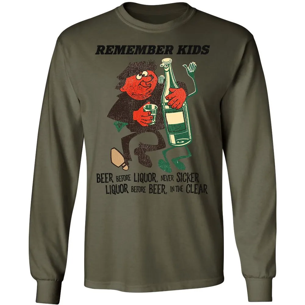 Long Sleeve T-Shirt - BL7VNV9Z - Military Green - 7