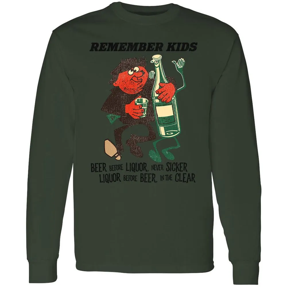 Long Sleeve T-Shirt - BL7VNV9Z - Forest Green - 8
