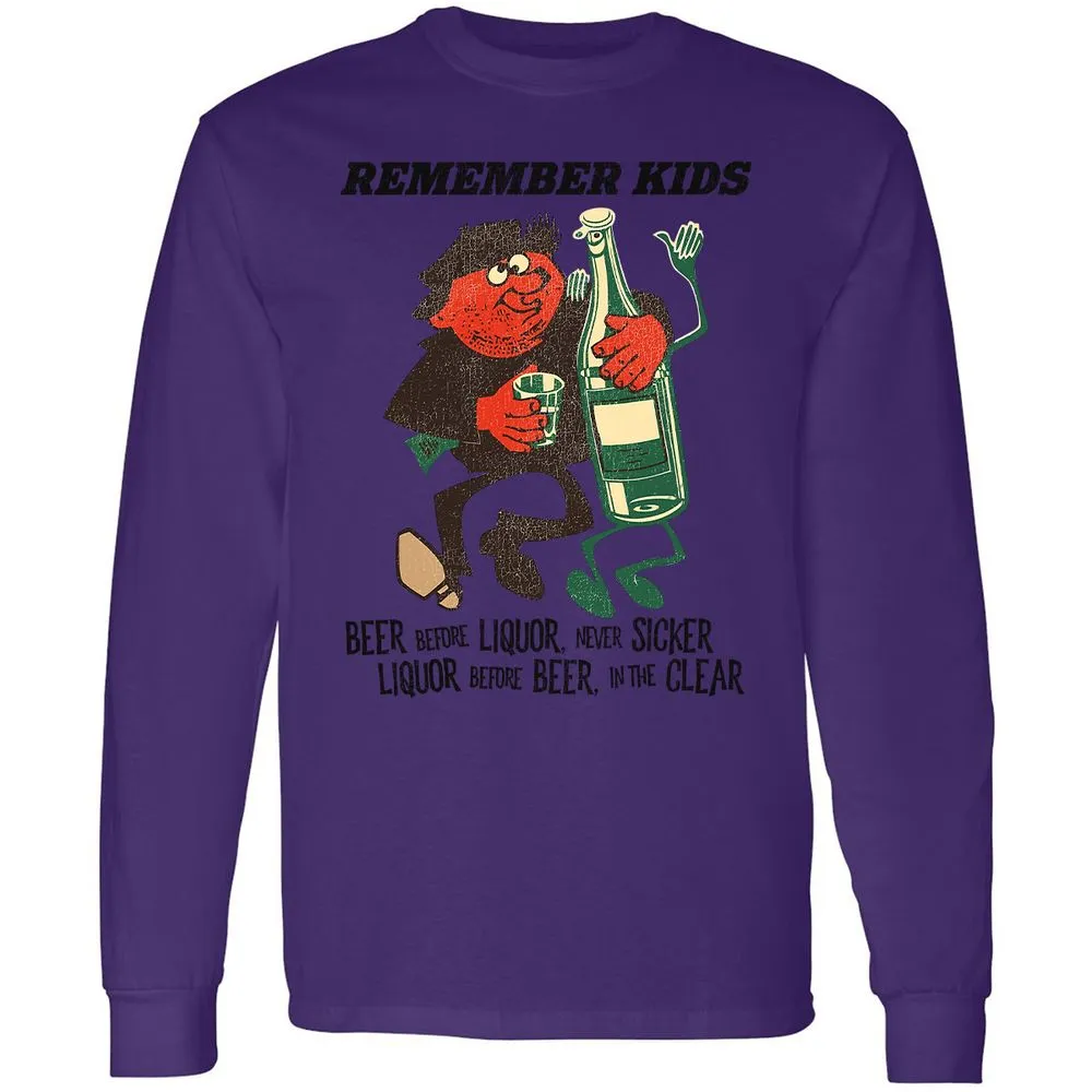 Long Sleeve T-Shirt - BL7VNV9Z - Purple - 13
