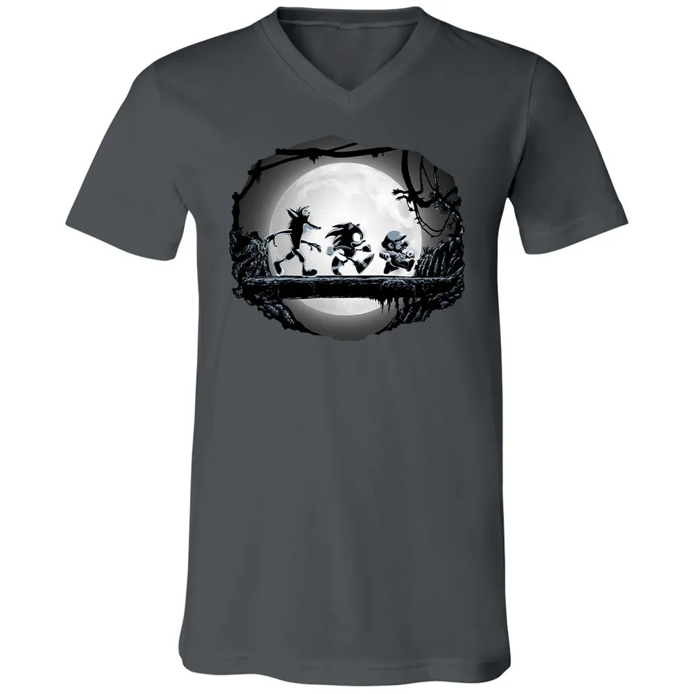 Unisex V-Neck T-Shirt - UA6Z4VUN - Asphalt - 12