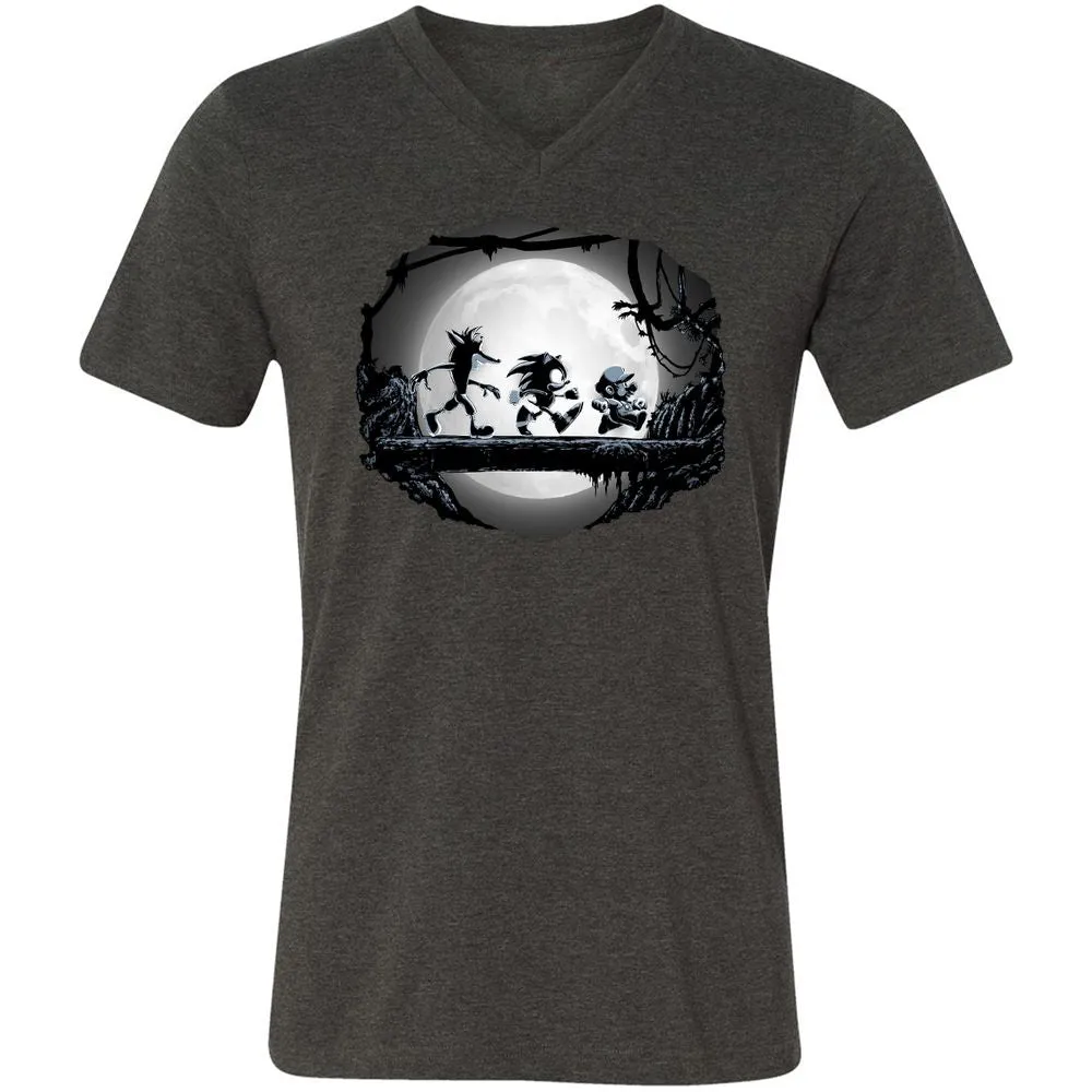 Unisex V-Neck T-Shirt - UA6Z4VUN - Dark Grey Heather - 8