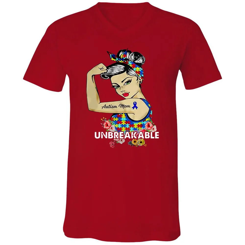 Unisex V-Neck T-Shirt - HK12TELJ - Red - 3