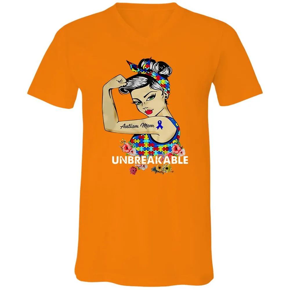 Unisex V-Neck T-Shirt - HK12TELJ - Orange - 11