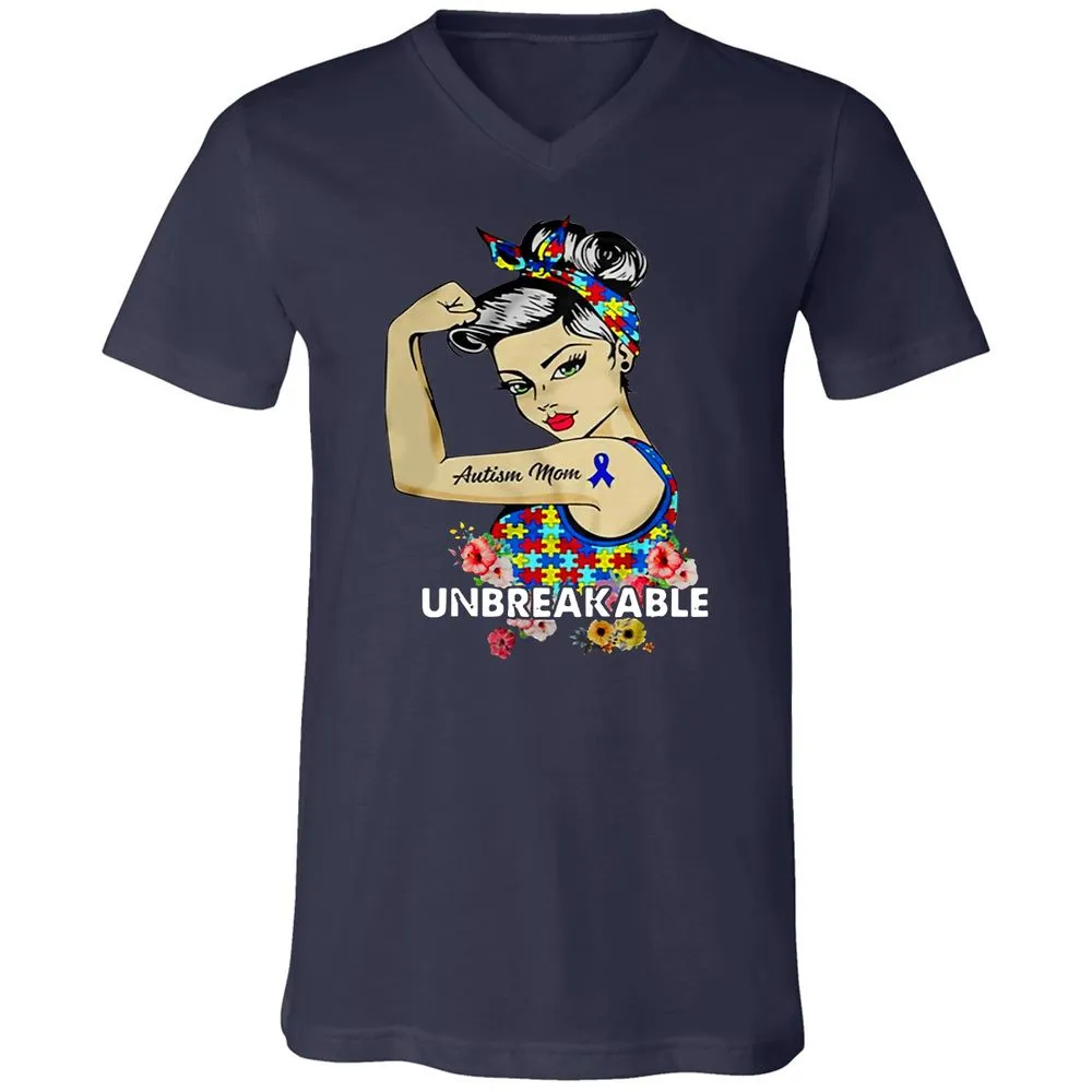 Unisex V-Neck T-Shirt - HK12TELJ - Navy - 2