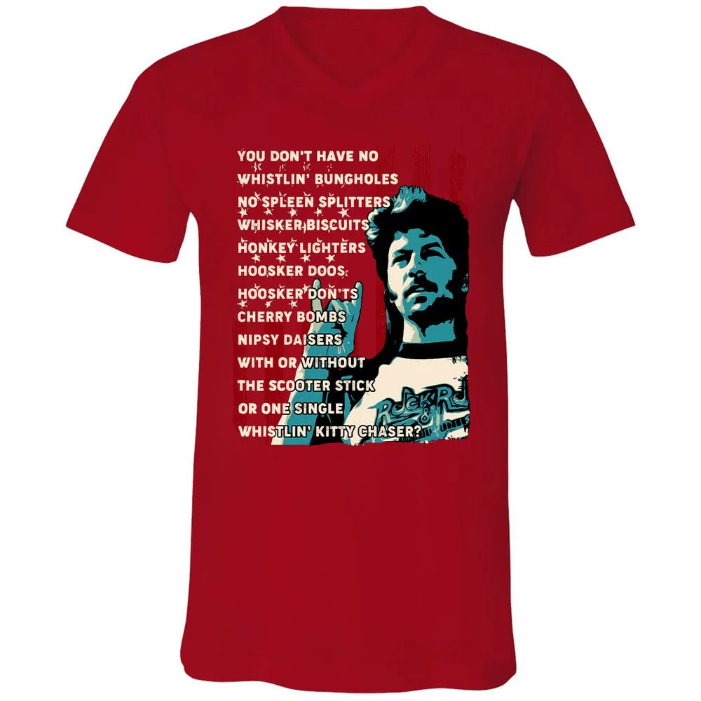 Unisex V-Neck T-Shirt - 92A1VNWQ - Red - 3