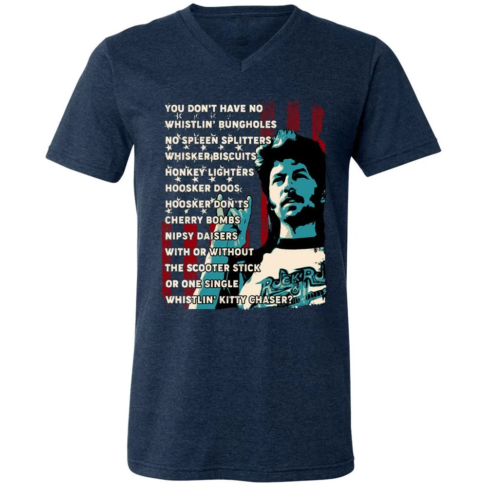 Unisex V-Neck T-Shirt - 92A1VNWQ - Heather Navy - 15