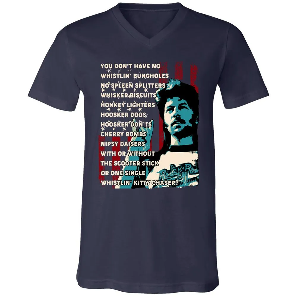 Unisex V-Neck T-Shirt - 92A1VNWQ - Navy - 2