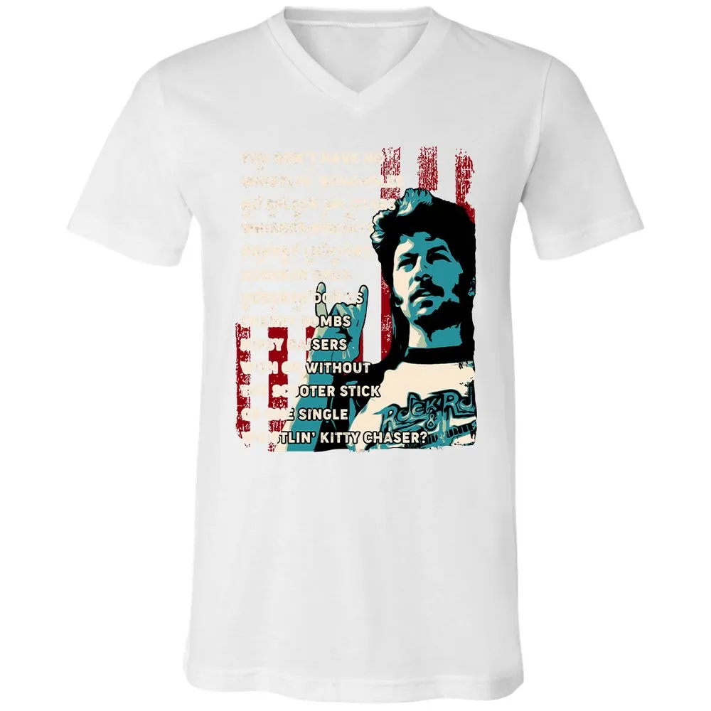 Unisex V-Neck T-Shirt - 92A1VNWQ - White - 5