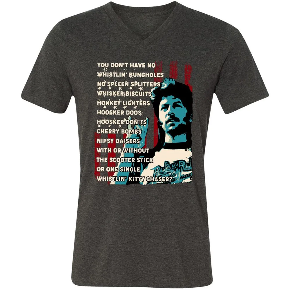 Unisex V-Neck T-Shirt - 92A1VNWQ - Dark Grey Heather - 8