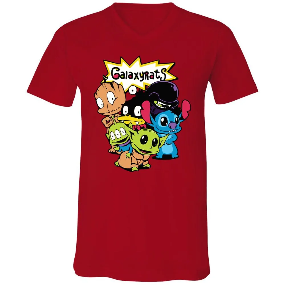 Unisex V-Neck T-Shirt - 89A7M179 - Red - 3