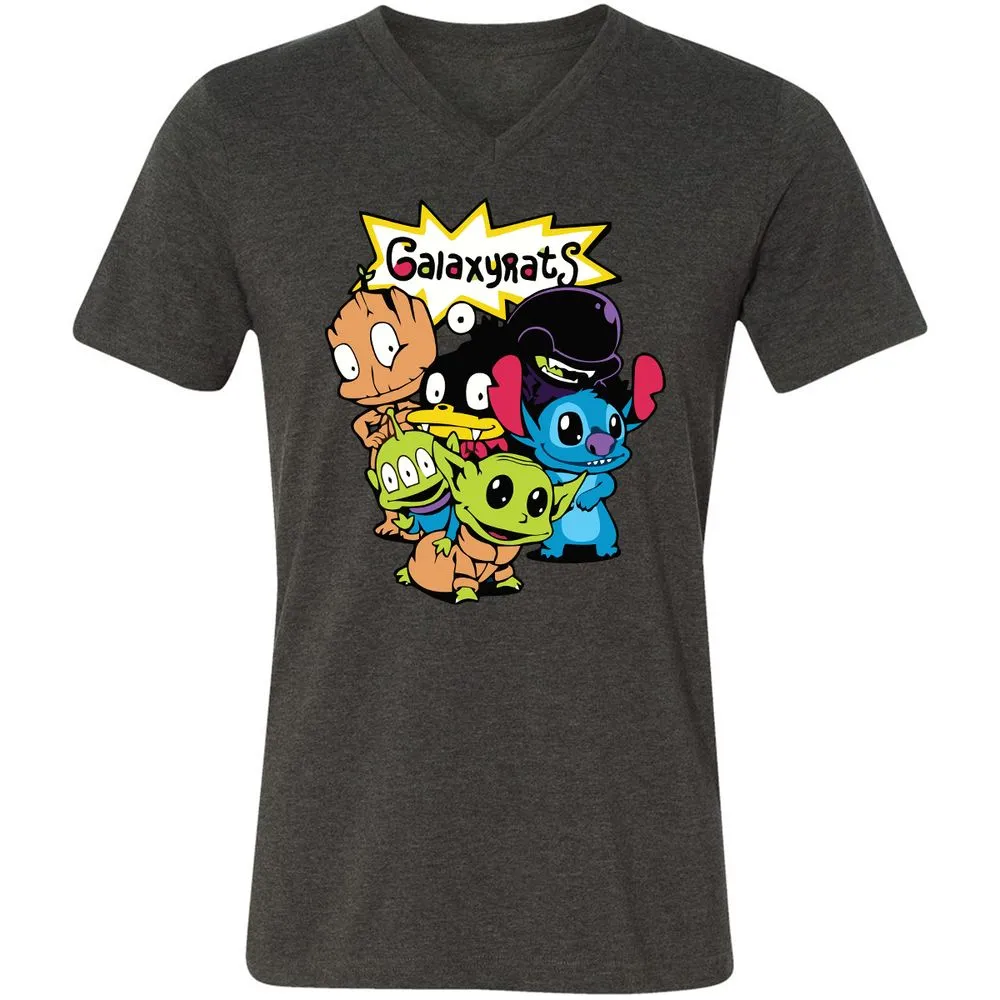 Unisex V-Neck T-Shirt - 89A7M179 - Dark Grey Heather - 8