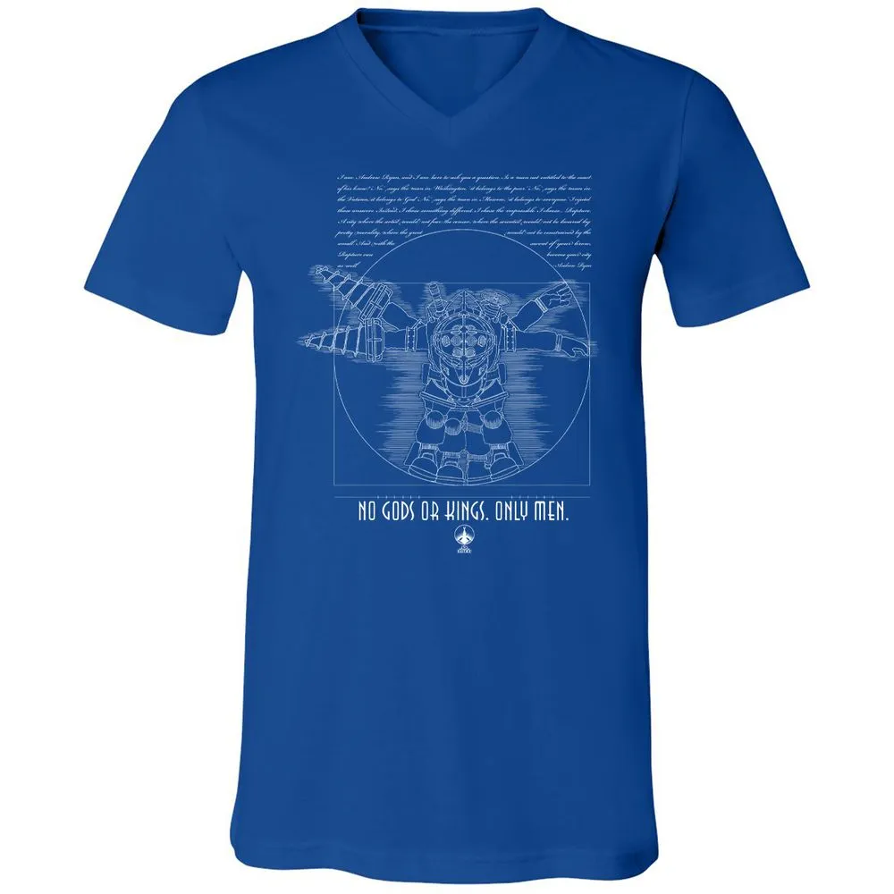Unisex V-Neck T-Shirt - S3ETR4KH - True Royal - 4