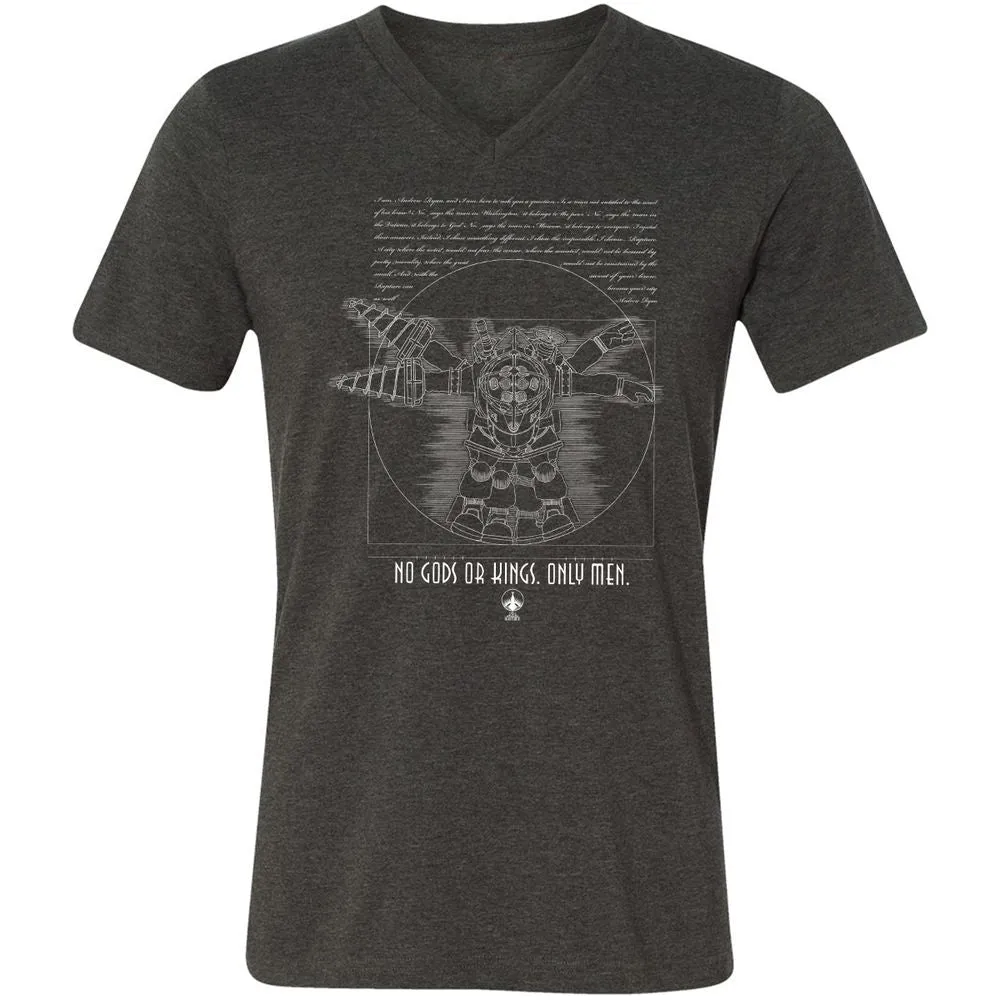 Unisex V-Neck T-Shirt - S3ETR4KH - Dark Grey Heather - 8