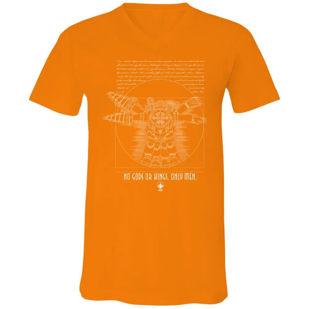 Unisex V-Neck T-Shirt - S3ETR4KH - Orange - 11