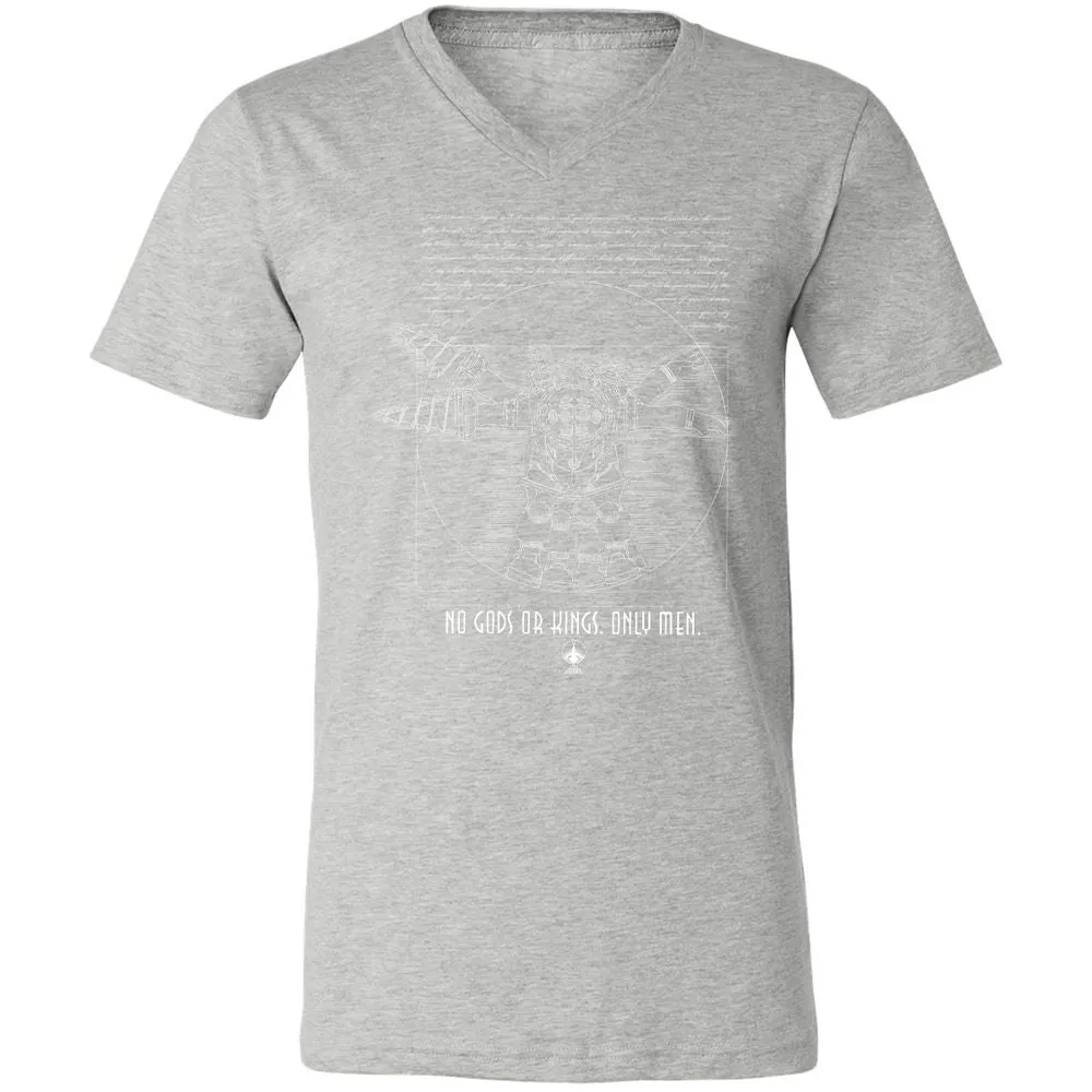 Unisex V-Neck T-Shirt - S3ETR4KH - Athletic Heather - 7