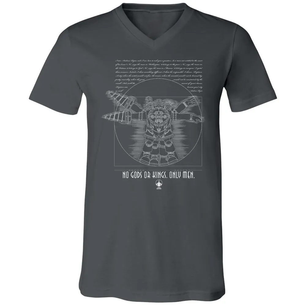 Unisex V-Neck T-Shirt - S3ETR4KH - Asphalt - 12
