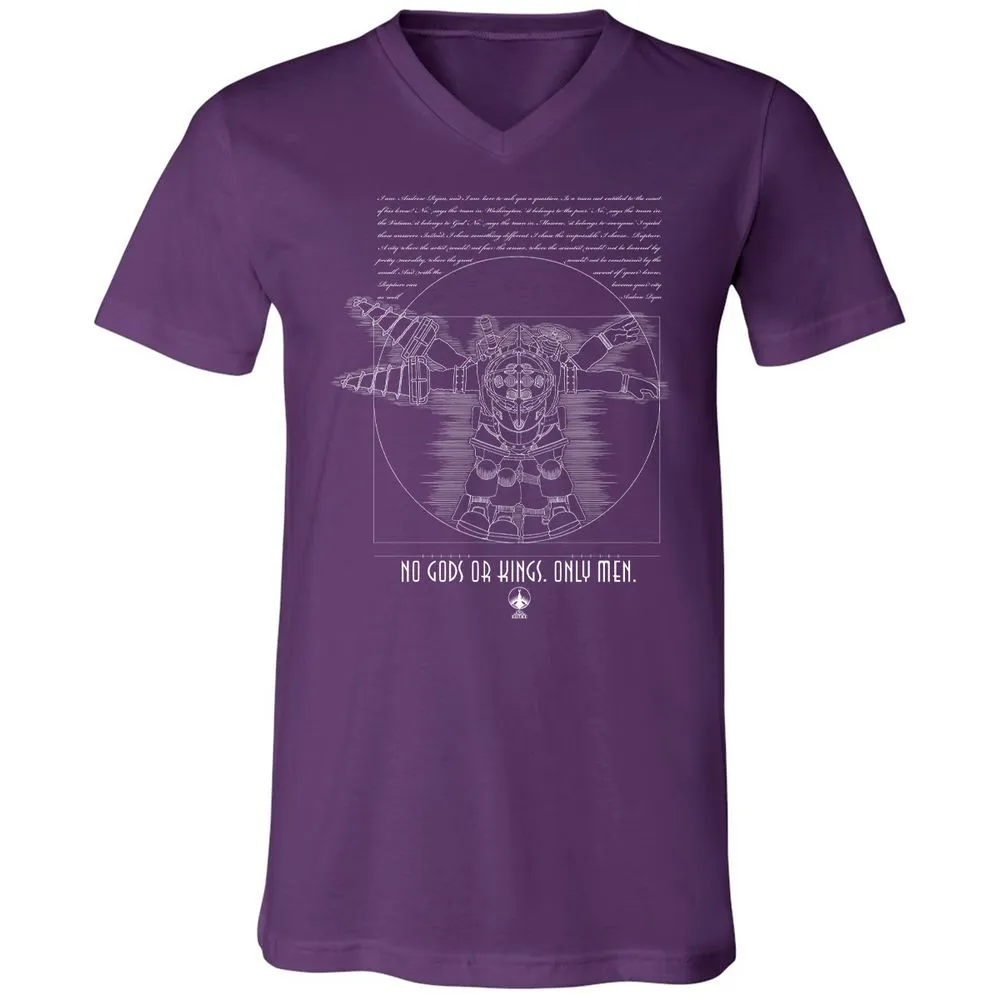 Unisex V-Neck T-Shirt - S3ETR4KH - Team Purple - 9