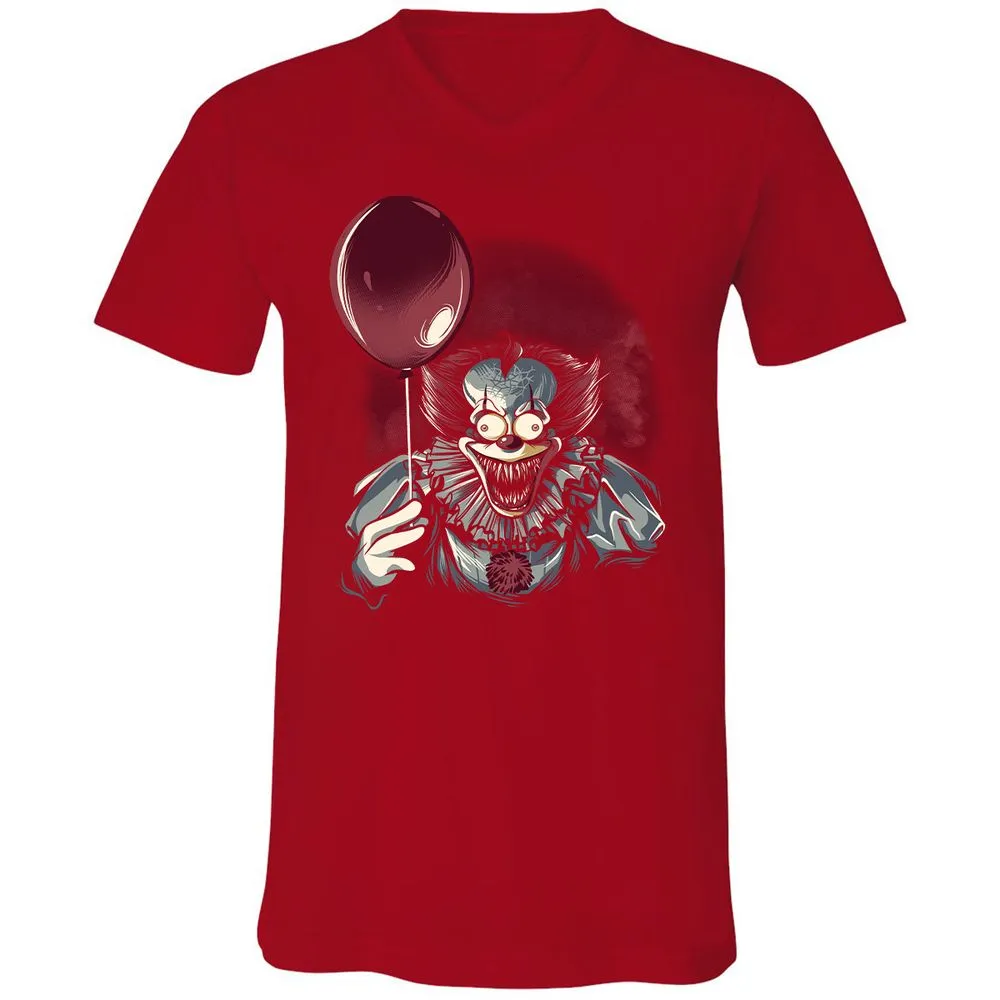 Unisex V-Neck T-Shirt - WVKPBBPE - Red - 3