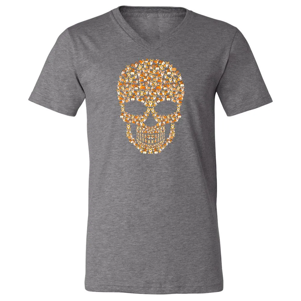 Unisex V-Neck T-Shirt - NXHDLQ9W - Deep Heather - 13