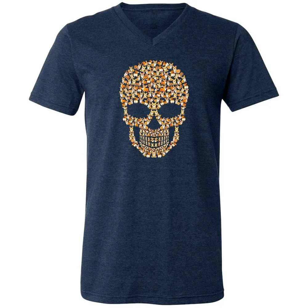 Unisex V-Neck T-Shirt - NXHDLQ9W - Heather Navy - 15
