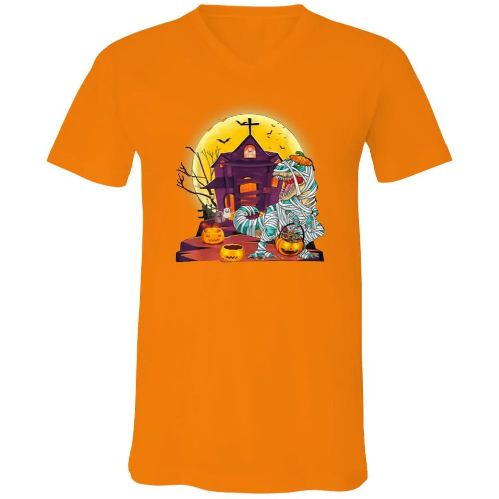 Unisex V-Neck T-Shirt - NPT1J34M - Orange - 11