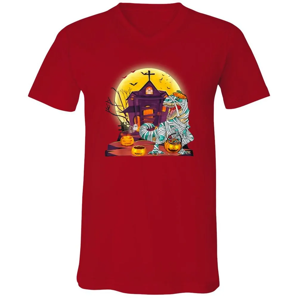 Unisex V-Neck T-Shirt - NPT1J34M - Red - 3