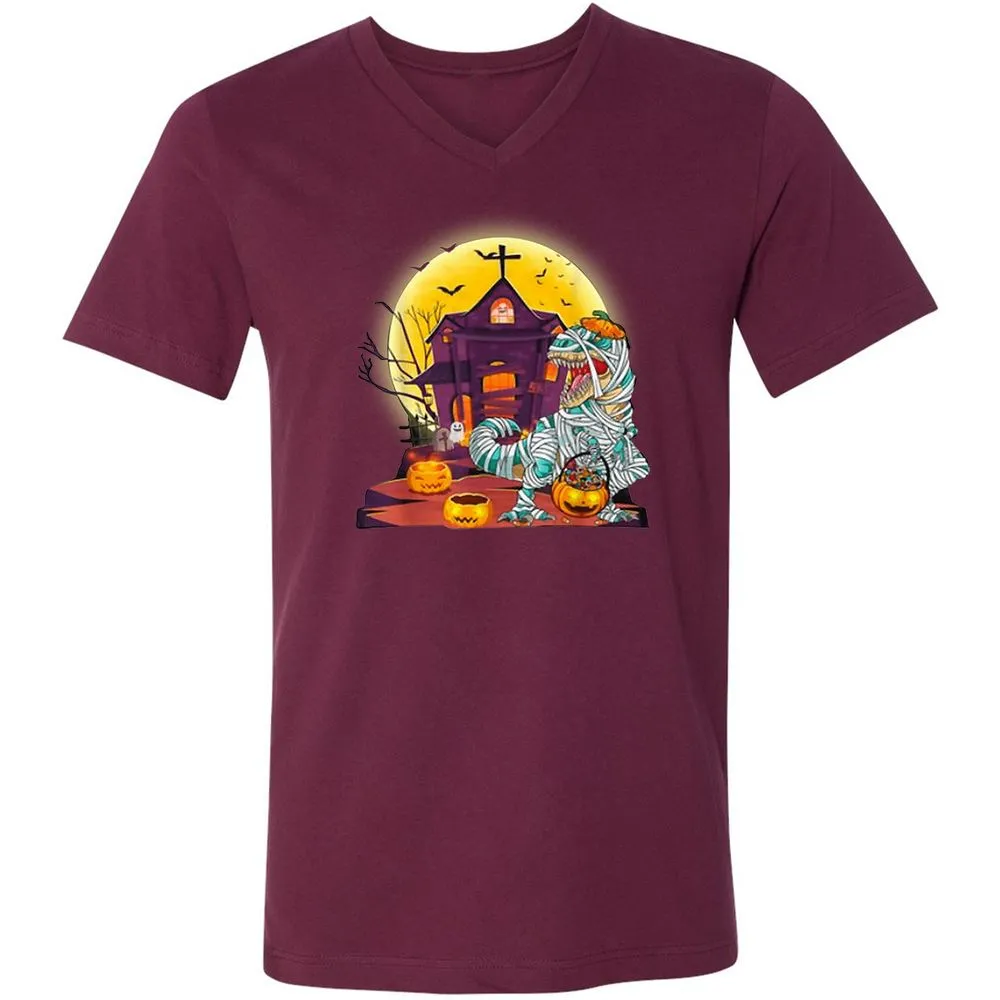 Unisex V-Neck T-Shirt - NPT1J34M - Maroon - 6