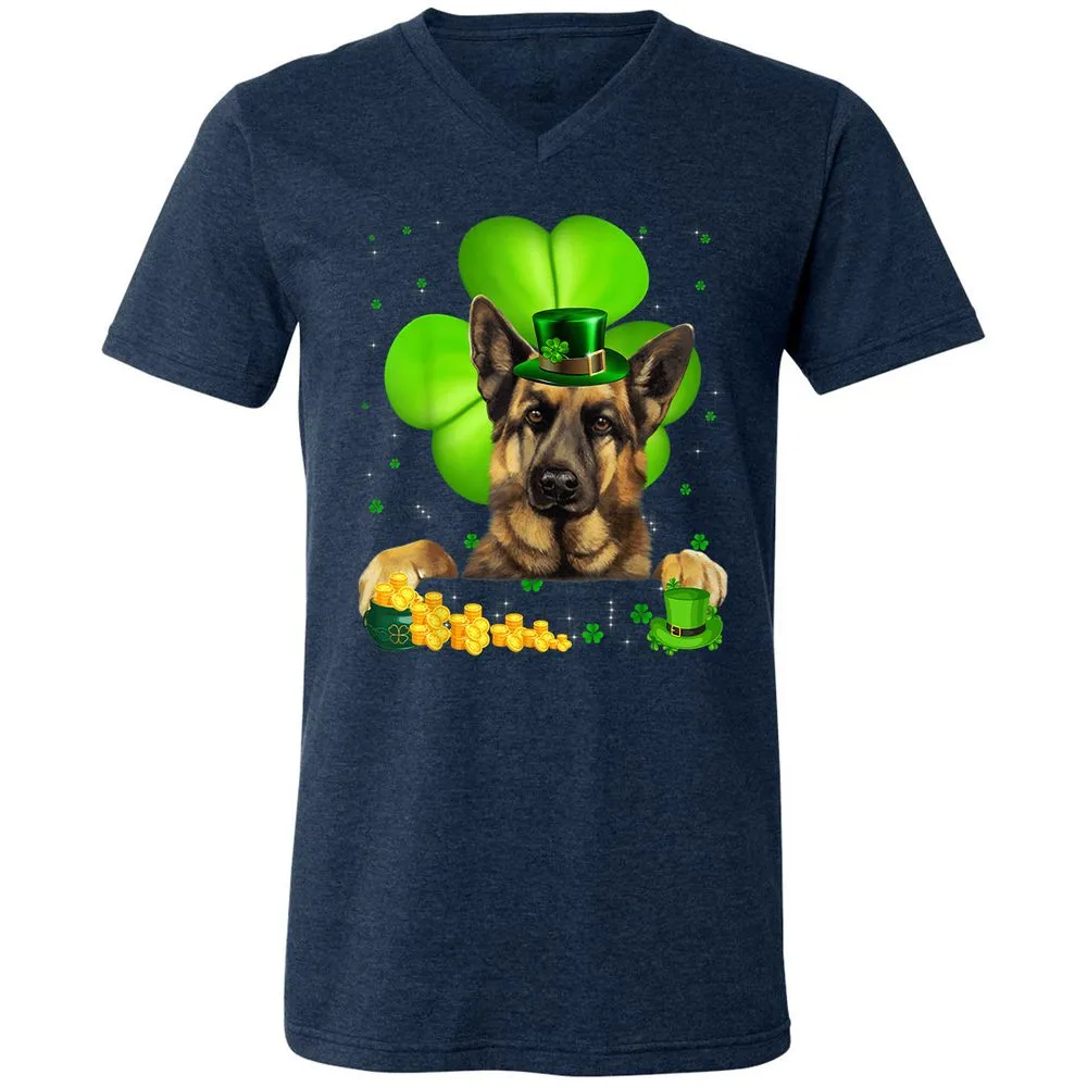 Unisex V-Neck T-Shirt - 3WDFCB4P - Heather Navy - 15