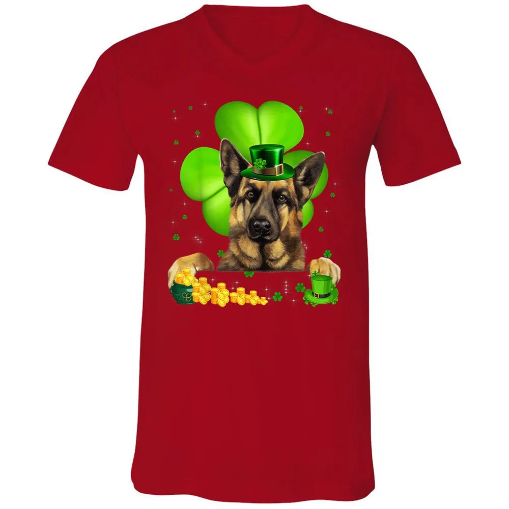 Unisex V-Neck T-Shirt - 3WDFCB4P - Red - 3