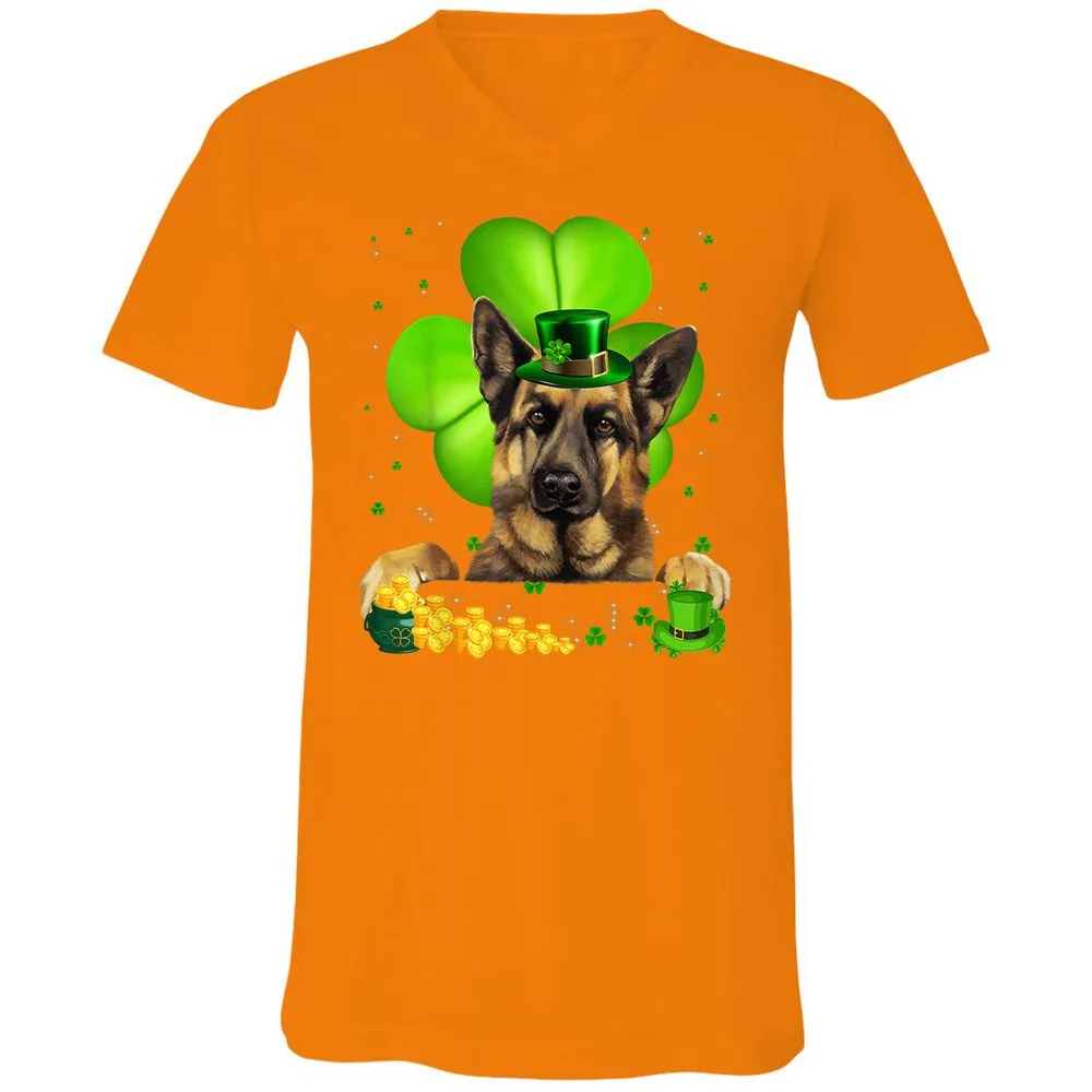 Unisex V-Neck T-Shirt - 3WDFCB4P - Orange - 11