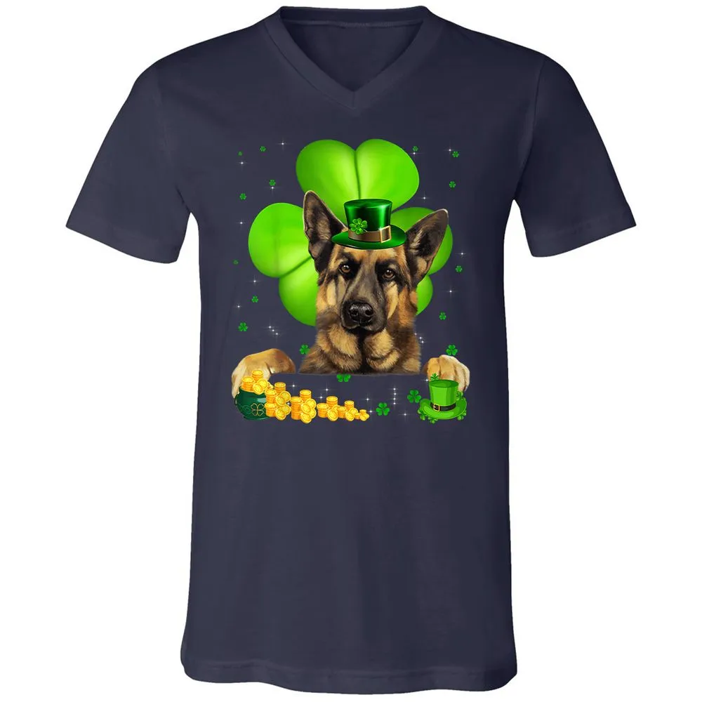 Unisex V-Neck T-Shirt - 3WDFCB4P - Navy - 2