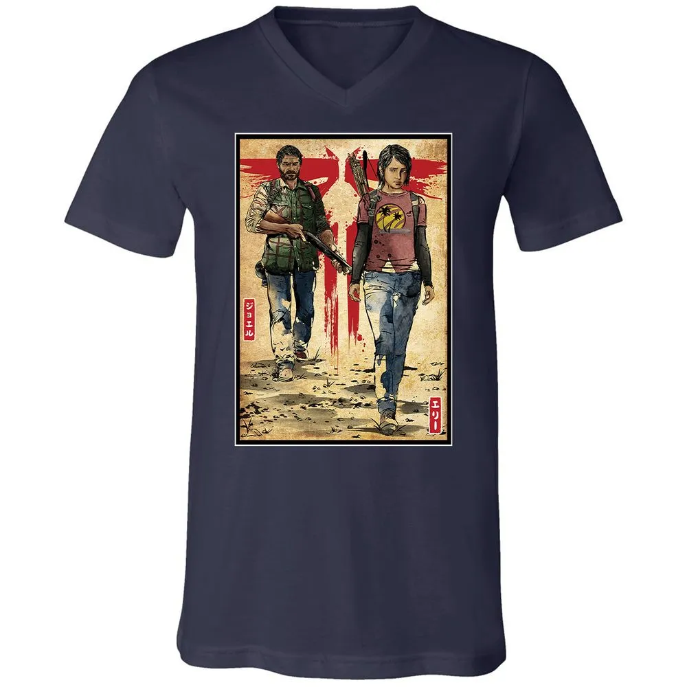 Unisex V-Neck T-Shirt - 2T2MF5JG - Navy - 2