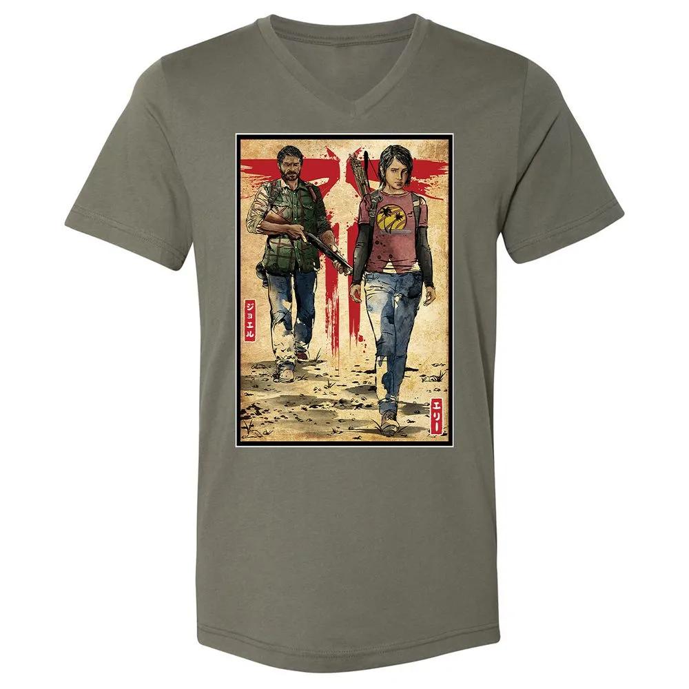 Unisex V-Neck T-Shirt - 2T2MF5JG - Military Green - 10