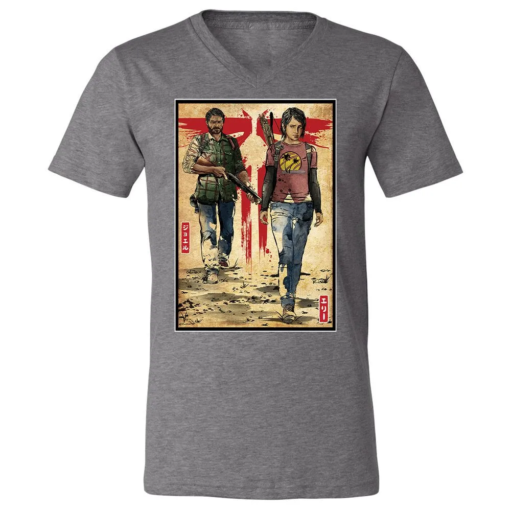 Unisex V-Neck T-Shirt - 2T2MF5JG - Deep Heather - 13