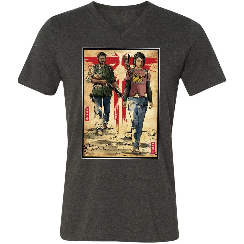 Unisex V-Neck T-Shirt - 2T2MF5JG - Dark Grey Heather - 8
